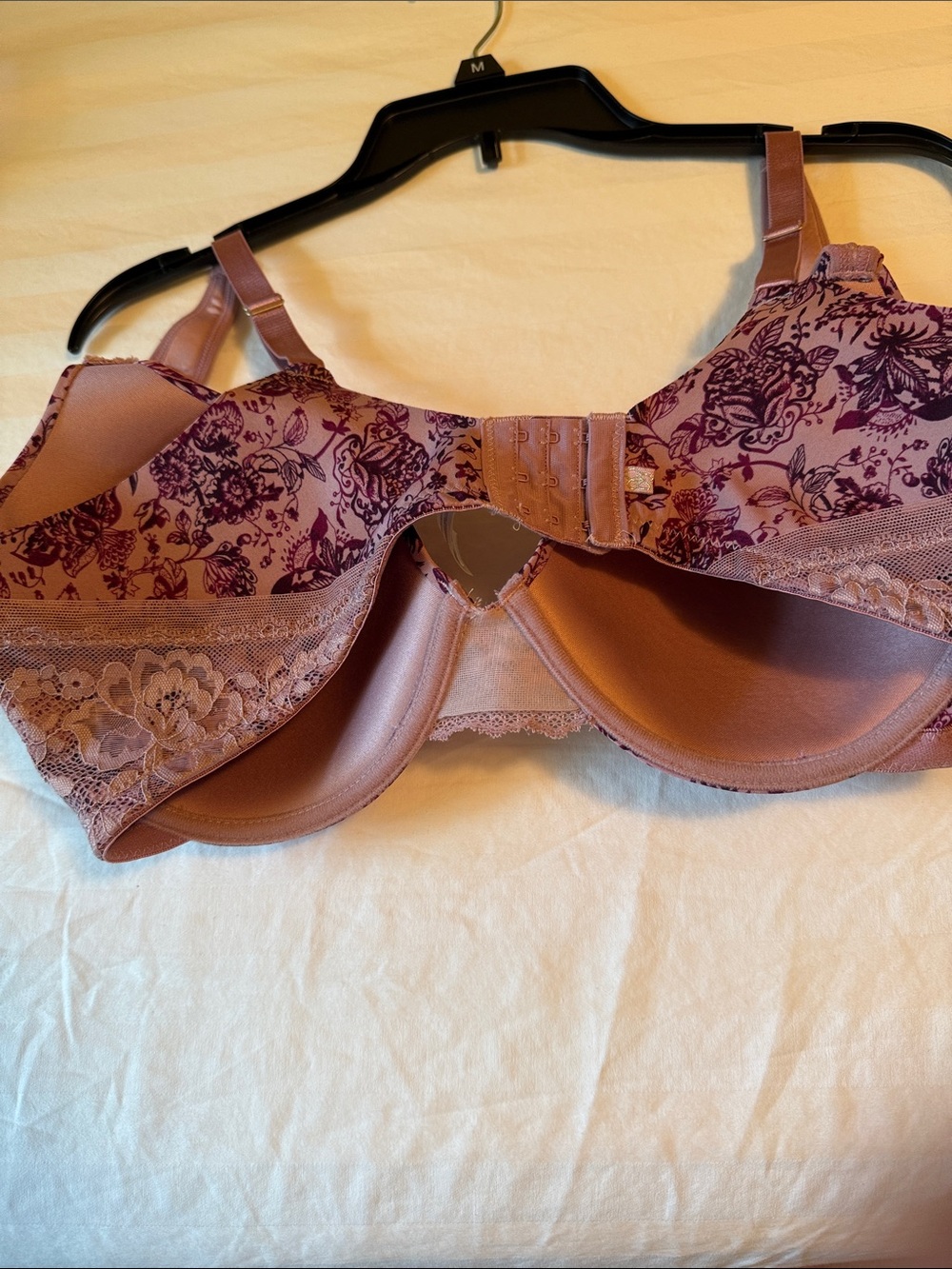 Jessica Simpson Mauve Floral Lace Underwire Bra - Picture 2 of 7